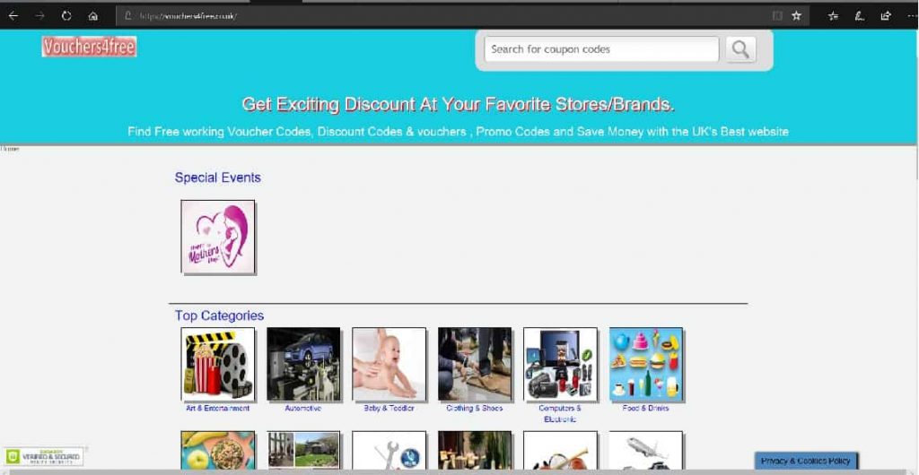 Voucher codes / Discount codesbrowse by Categories Coupon codes